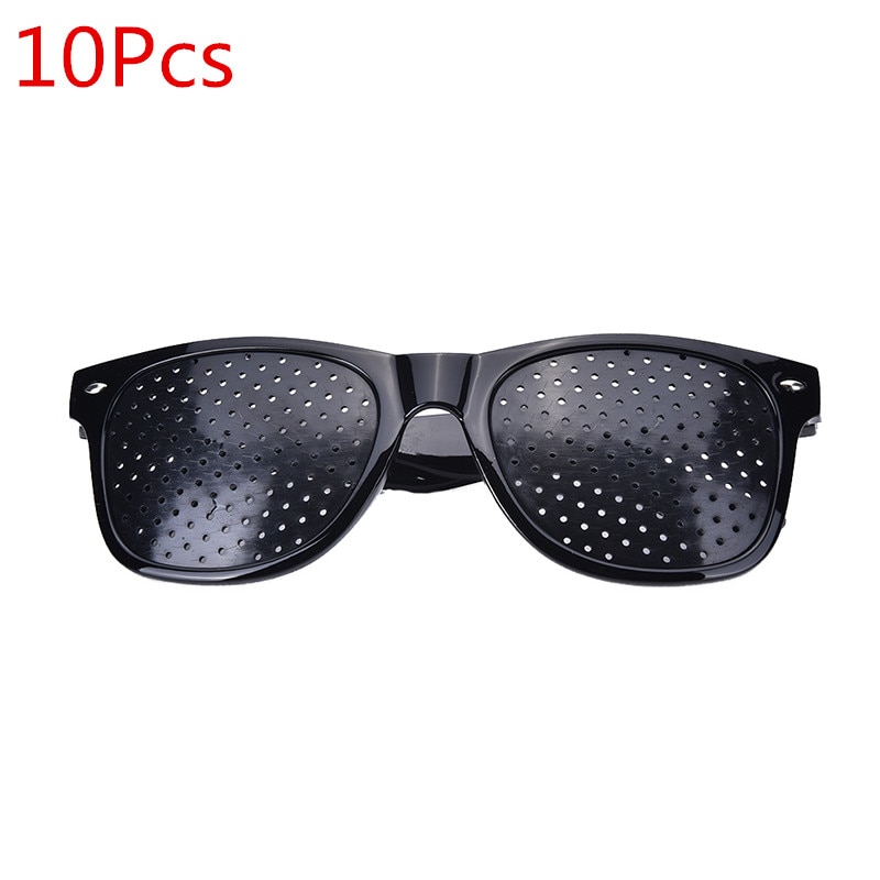 10Pcs/set Vision Care Pin Hole Eyeglasses Pinhole Glasses Plastic Eye Exercise Eyesight Improve