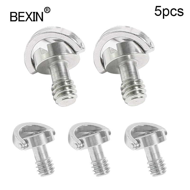 Stainless steel 1/4 "d-ring safely Camera Screw for DSLR Camera Tripod quick release Plate Connect the tripod and camera