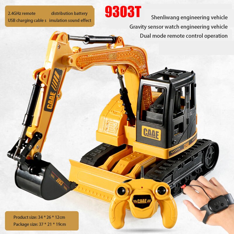 2,4G RC Car 1/28 Gesture Control ingeniería de camión y coche vehículo modelo de juguete para niños niñas niños EIG88: 9303t