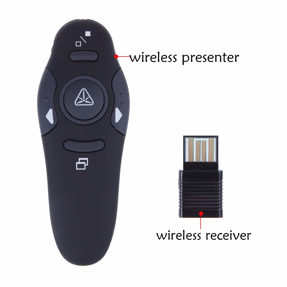 2.4 ghz trådløs usb powerpoint præsentation ppt fjernbetjening flip pen pointer presenter med rød laserr til powerpoint kontor: T-ppt 1 no taske