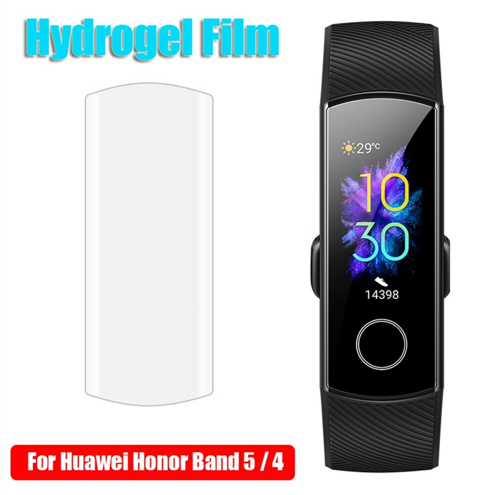 10 Colors Silicone Wrist Strap for Honor Band 5 4 Smart Wristband Replacement Original Watch Band Soft Bracelet Sport Classic: 3pcs Protector film