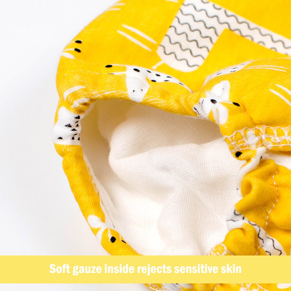 Baby Infant Toddler Waterproof Training Pants Cotton Changing Nappy Cloth Diaper Panties Reusable Washable 6 Layers Crotch