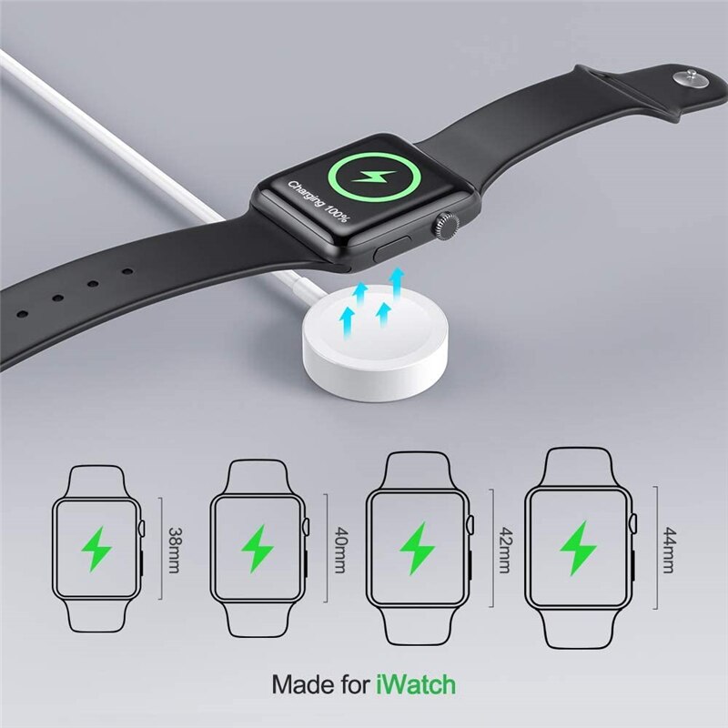 Caricabatterie Wireless Qi magnetico 2 In 1 per Apple Watch Series 5 4 3 2 cavo di ricarica USB Applewatch per IPhone 11 Pro XS Max XR X 7