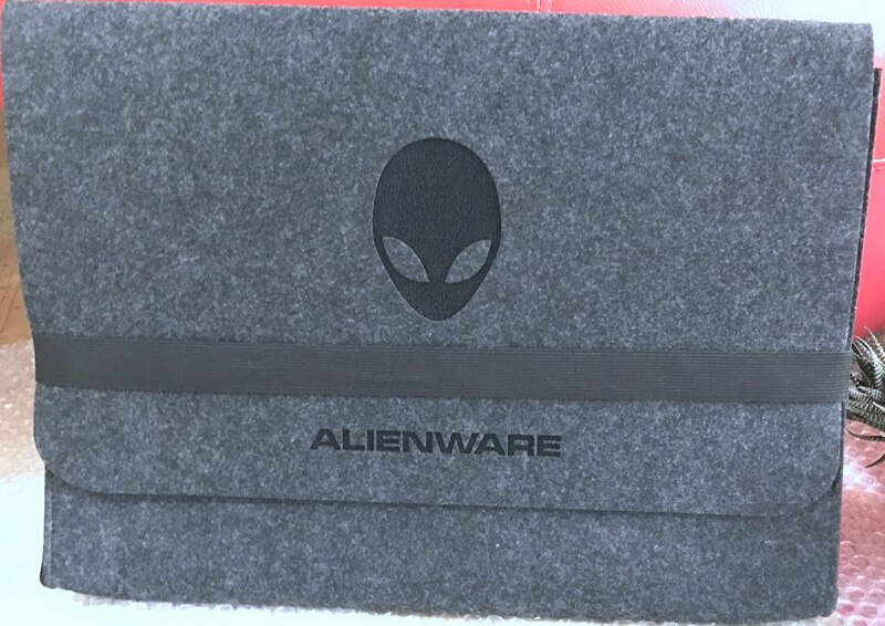 Filt klut ull klemme bag koffert konvolutt sett tralleveske beskyttelse til alienware 18/17/15/14/13 tommer: Mørk grå / 17 nch