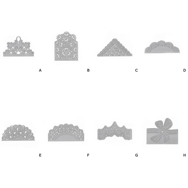 Kolstål skärform diy fars dag stämplar bröllop scrapbooking hantverk papper kort dekorativ spets metall skärning skär