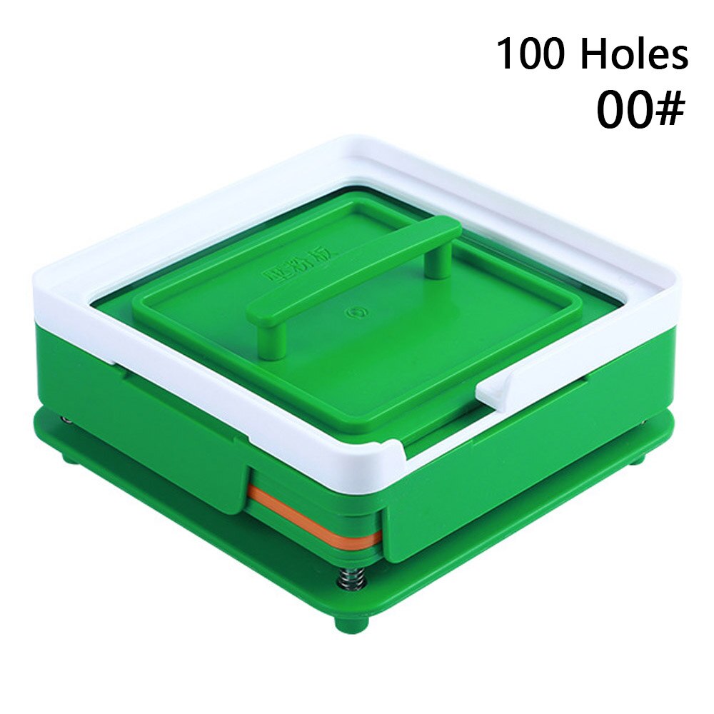 100 Holes Manual Capsule Filling Machine Manual Encapsulator Capsule Filling Board #000 #00 #0: 00 with plate