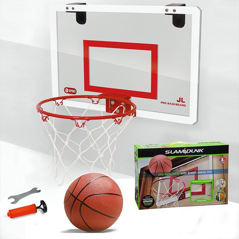 Mini Aro De Baloncesto Para Puerta O Pared, Tablero 30x24 Cm Con Espuma Antirruido, Incluye Pelota, Regalo Para Niños