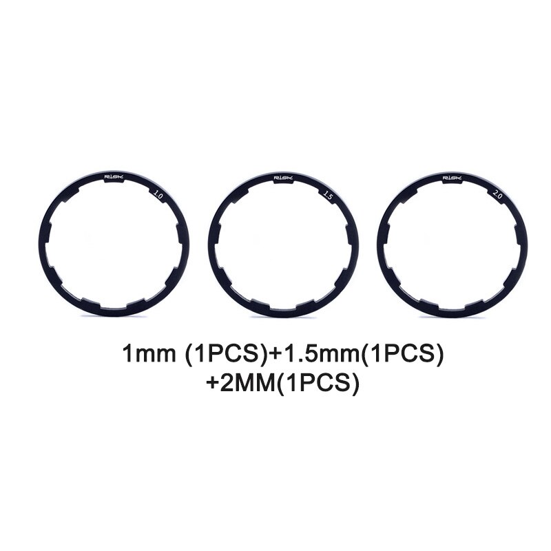 Fahrrad Hub Spacer MTB Tretlager Washer Kassette Schwungrad Dichtung Aluminium Legierung Rennrad Washer 1/1. 5/2/1,85mm 10S 11S: 3PCS