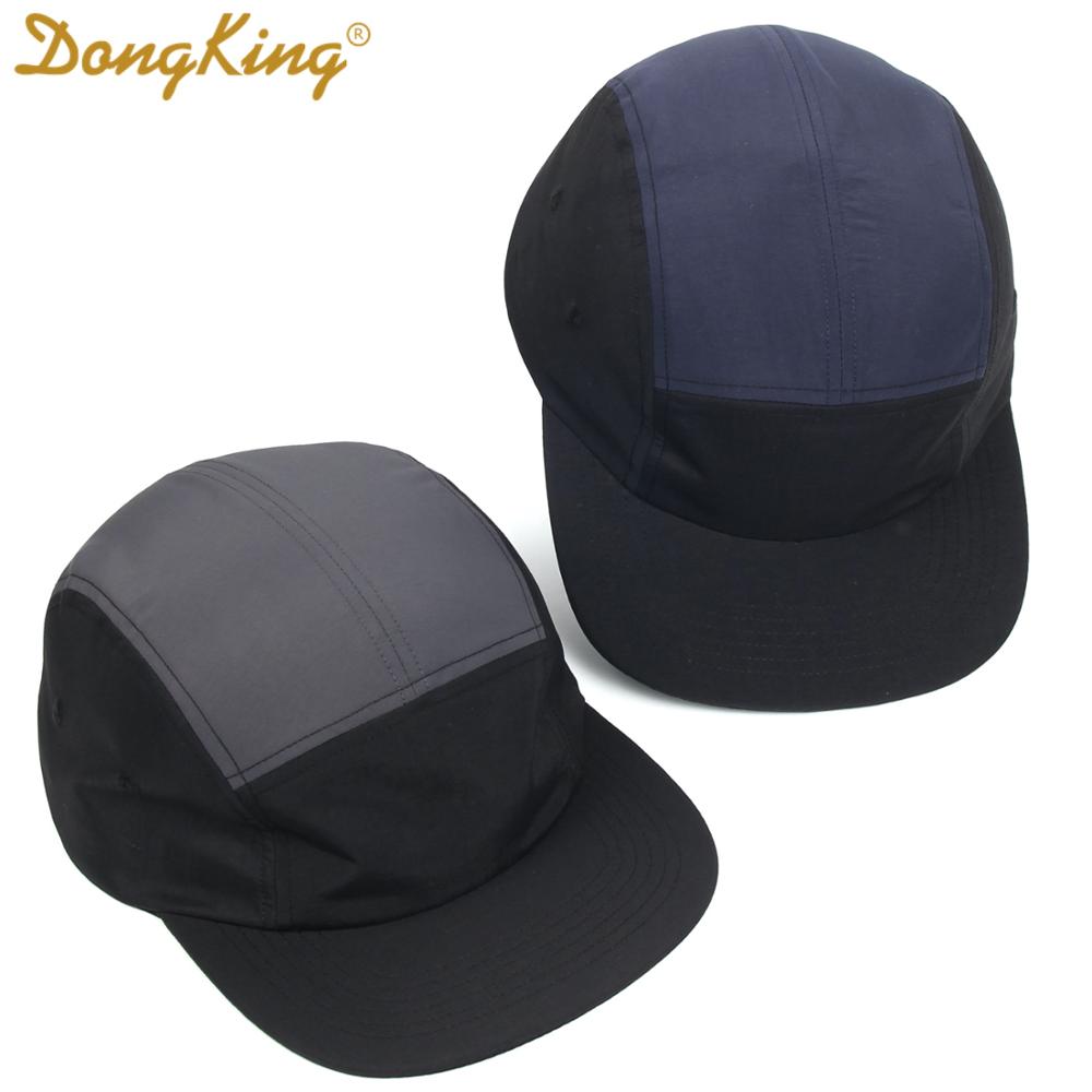 Dongking 5 Panelen Classic Baseball Cap Korte Rand Baseball Cap Taslon Splash Proof Stof Snel Droog Hoed Flat Bill big Size