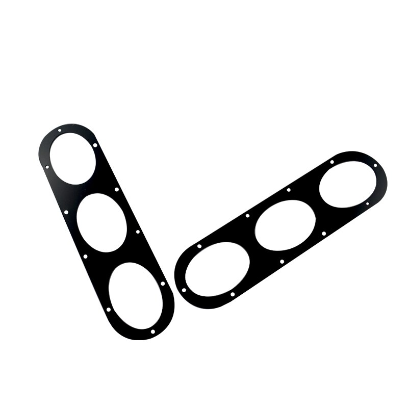 2pcs Black Rear Bumper Diffuser For Universal Car Rear Bumper Air Diversion Diffuser Panel PQY-RBD01