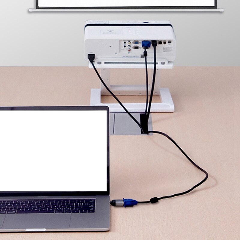 Video Converter Cable USB-C Male to HDMI Mini Display Port 4K60Hz Female Jack