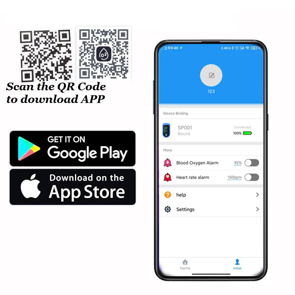 Bluetooth APP oxímetro de pulso de SPO2 PR PI RR Monitor pantalla OLED oxímetro de oximetro de dedo Spo2 PR PI soporte de monitor Android iOS
