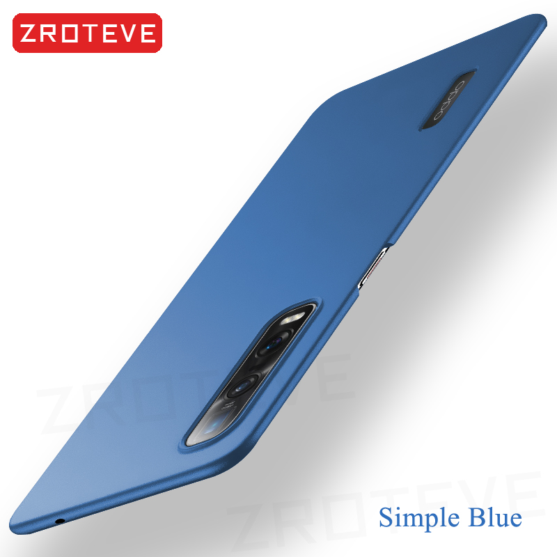 For Find X2 Pro Case ZROTEVE Slim Matte Hard PC Cover For Oppo Find X5 Pro X3 Neo FindX2 FindX3 Lite FindX5 Global Phone Cases: Vinyl / Blue