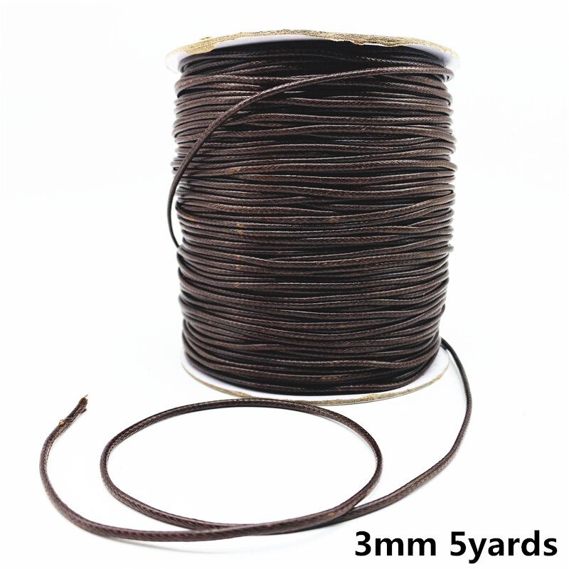 0.5mm/0.8mm/1mm/1.5mm/2mm cordon de coton ciré corde fil ciré cordon sangle collier corde pour la fabrication de bijoux: NICKEL