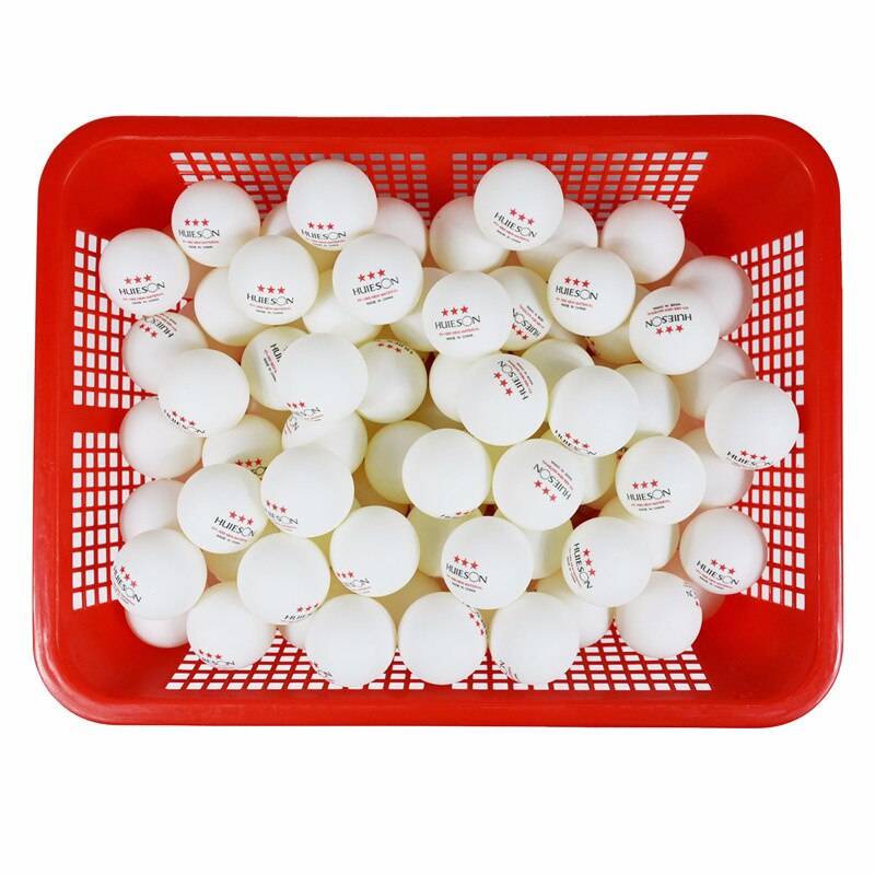 Huieson-Juego de pelotas de Ping Pong, Material , 3 estrellas, color naranja, blanco, inglés, bolas de entrenamiento ABS, 30/50/100 Uds.