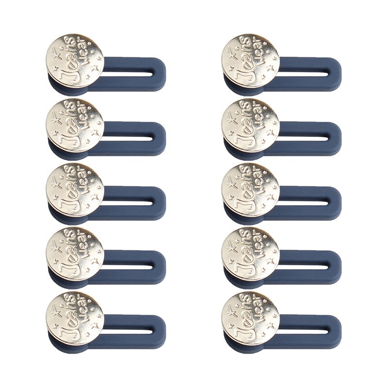 Extenseur de boutons en métal pour pantalons, 10 pièces, outils de couture gratuits, réglables, rétractables, réutilisables: 02