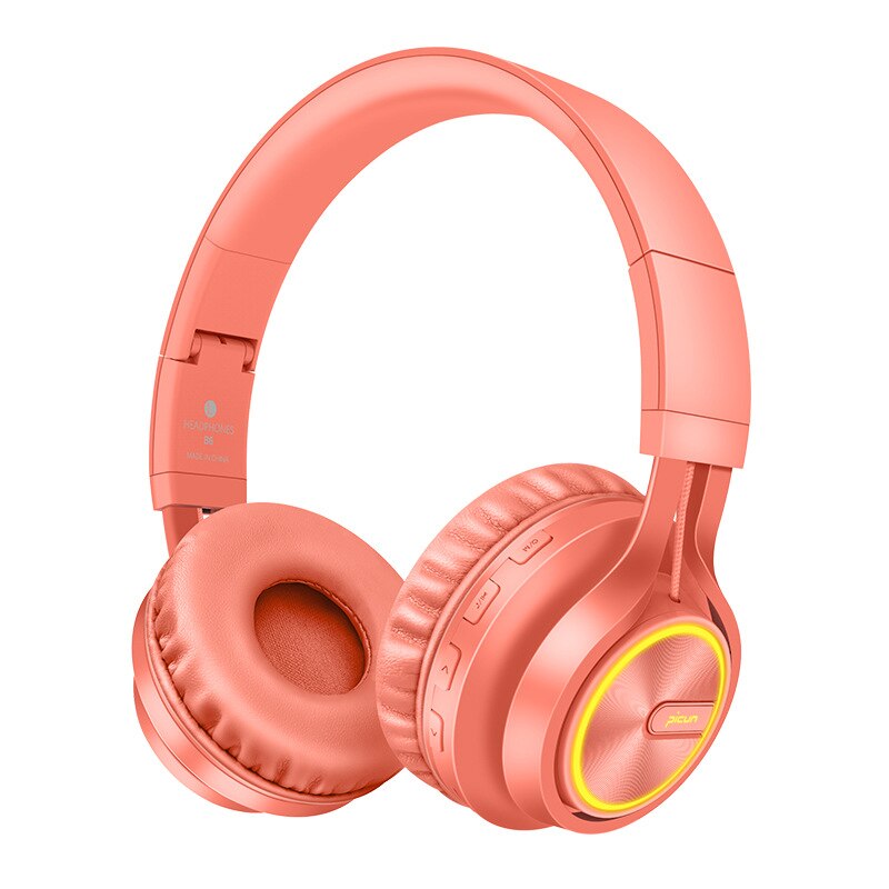 Auriculares inalámbricos de oro rosa con micrófono sobre la oreja auriculares estéreo bajo auricular grande para PC Laptop teléfono Android, para un