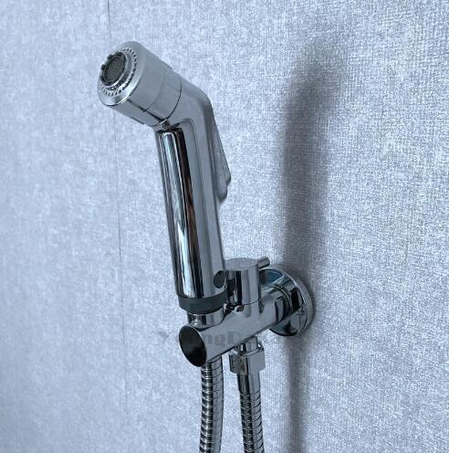 Marca Modern Acabamento Cromado Duplo Modo de Sanita Bidé Spray de Torneira Do Chuveiro Do Banheiro Conjunto com Mangueira & Holder. Limpeza de saúde Bidê: Bidet set D