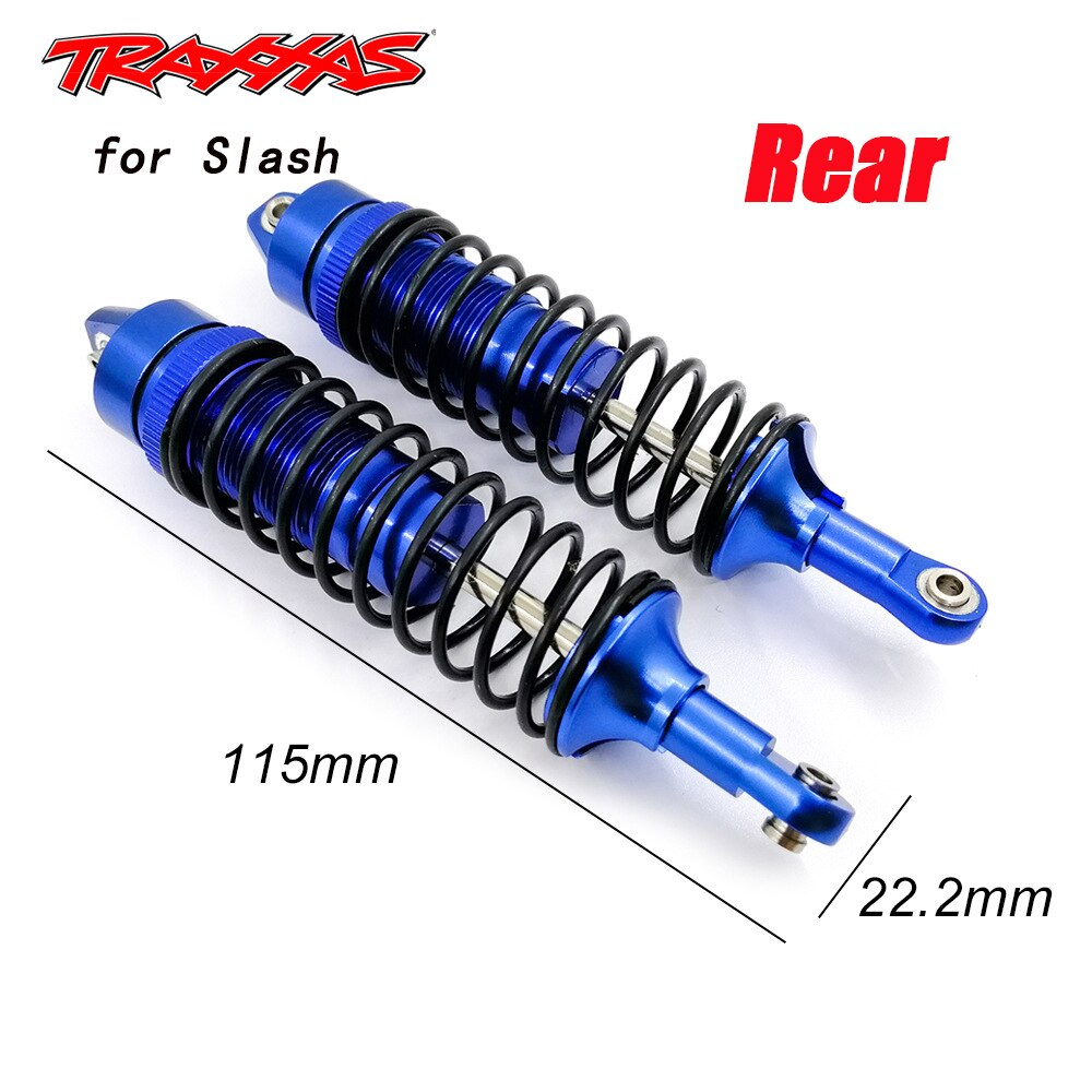 Aluminium Alloy Shock Absorber Assembled Full Metal Big Bore Shocks Front & Rear for Traxxas 1/10 Slash 4x4 RC Car Truck Acc: 2pcs Rear