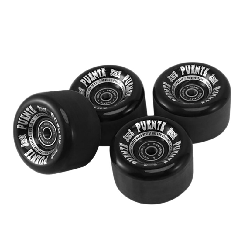 PUENTE Skateboard Truck With 70X42mm Skate Wheels Riser Pad Bearing Hardware Installing For Big Wheels Skateboard