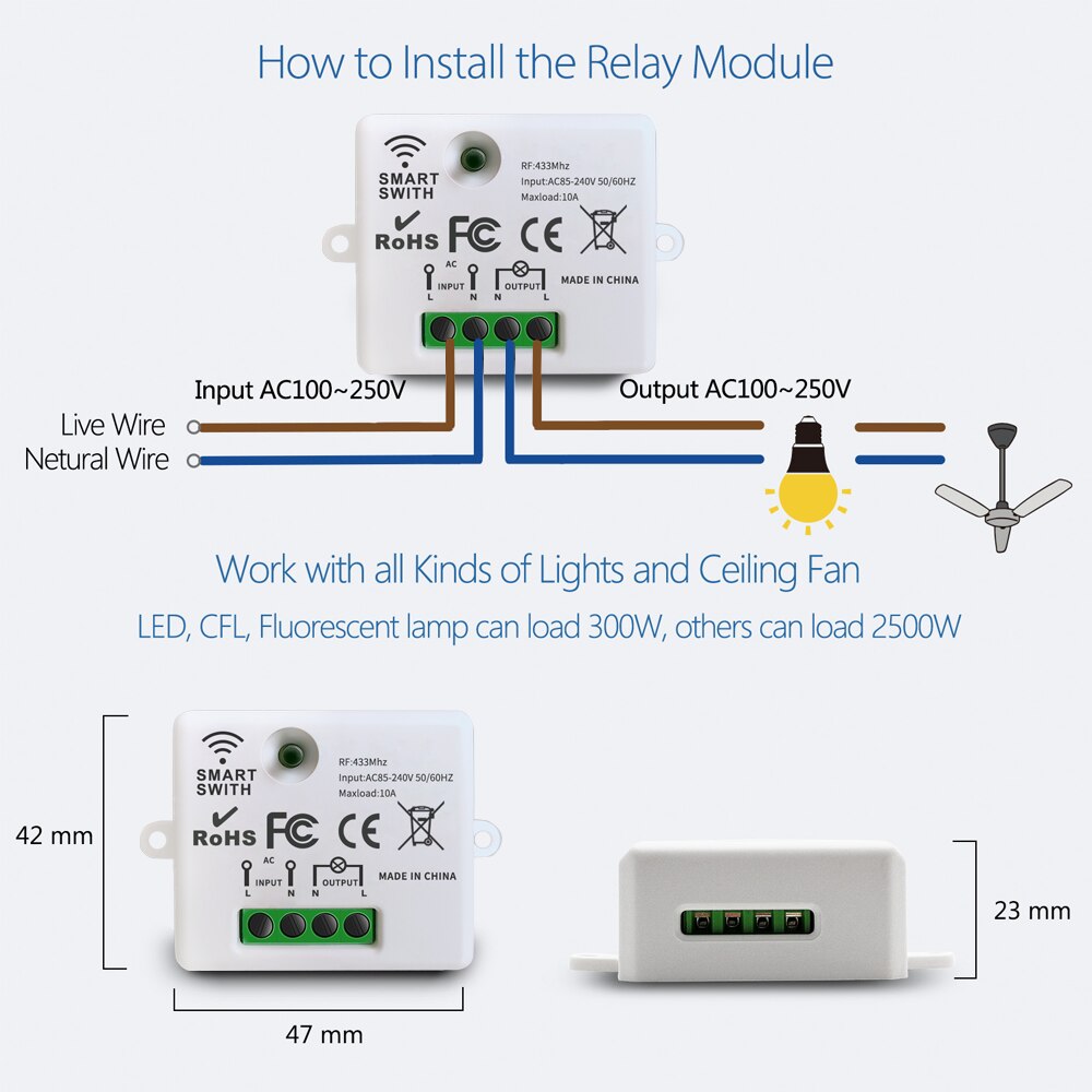 Draadloze afstandsbediening zenderschakelaar met ontvangermodule RF 433 MHZ LED-afstandsbediening DC 12V kopen vanaf een prijs van 10