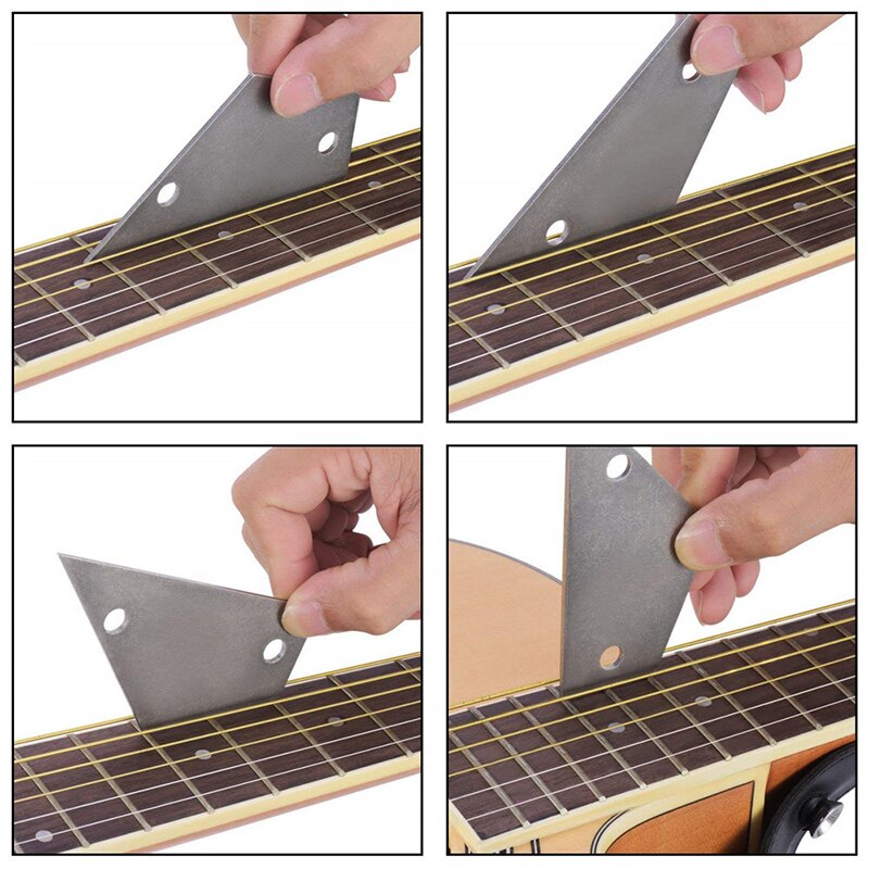 6pcs Guitar Luthier Tool Kit fret crowning File dressing Guitar fret rocker leveling Fingerboard Grinding Sanding Stone