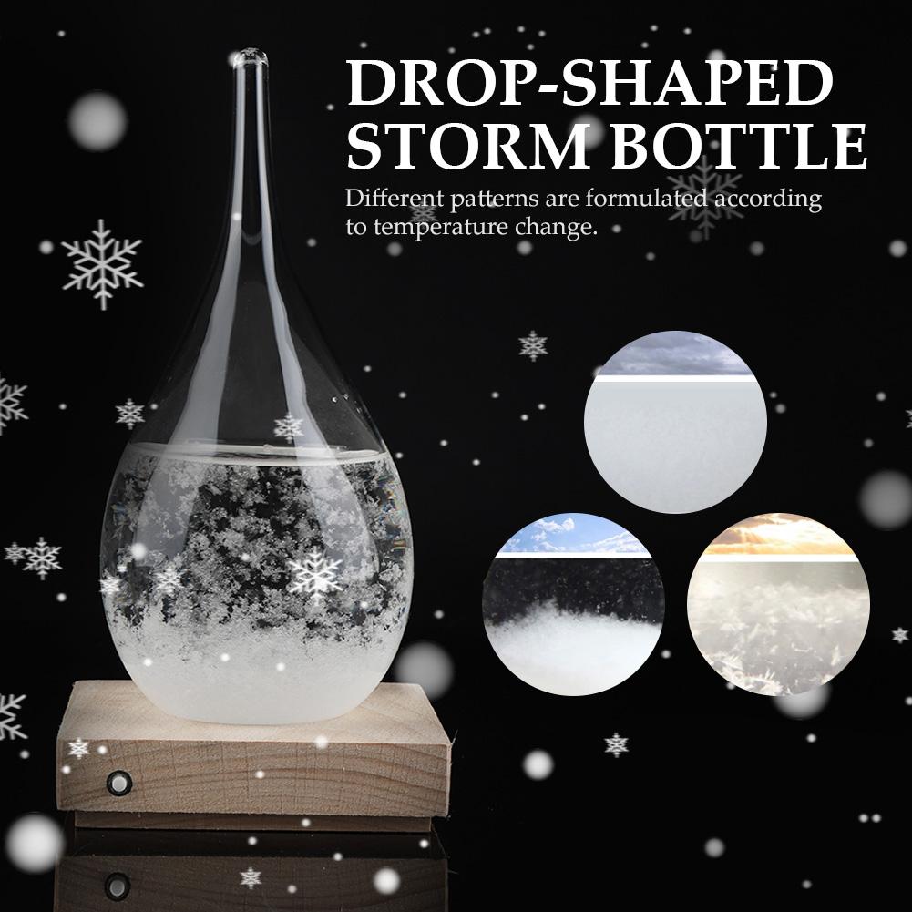 Christmas Barometer Droplet Storm Glass -Shaped Storm Glass Bottle Desktop Weather Station Weather Predictor Decor