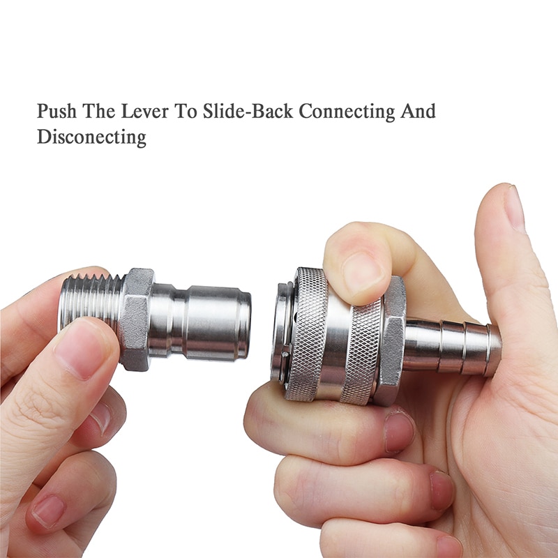Stainless Female Quick Disconnect Set,1/2"barb and 1/2"NPT Fitting beer homebrew Female Quick Disconnect And Retail