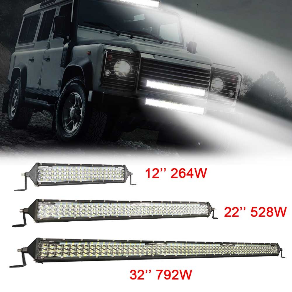 12 22 32 inch Led Work Light 9-48V DC Led Bar Combo Spot Flood for Jeep ATV Trucks Tractor Driving Light Car Styling