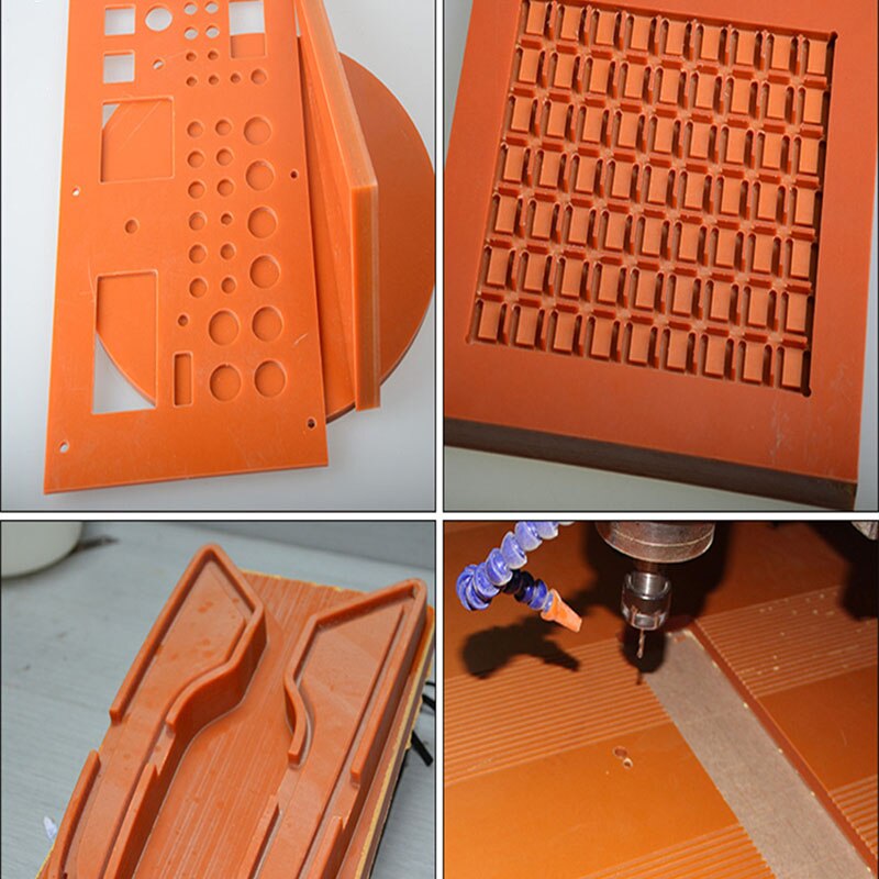 Espessura 3/5/8mm laranja vermelho isolação elétrica placa de plástico personalização & corte gravura processamento baquelite placa