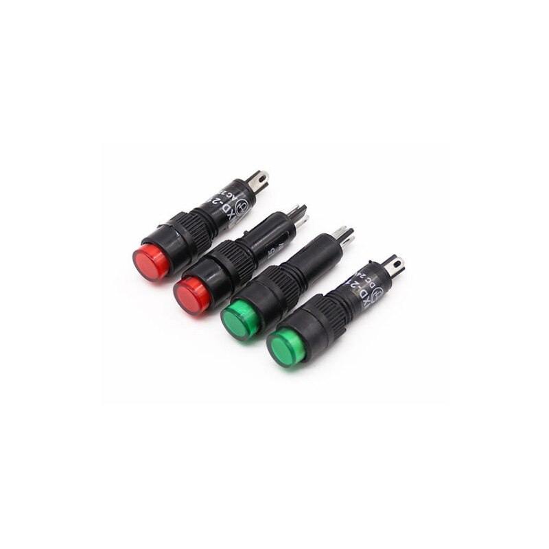 8mm signal LED power indicator 24V / 220V red signal light green indicator