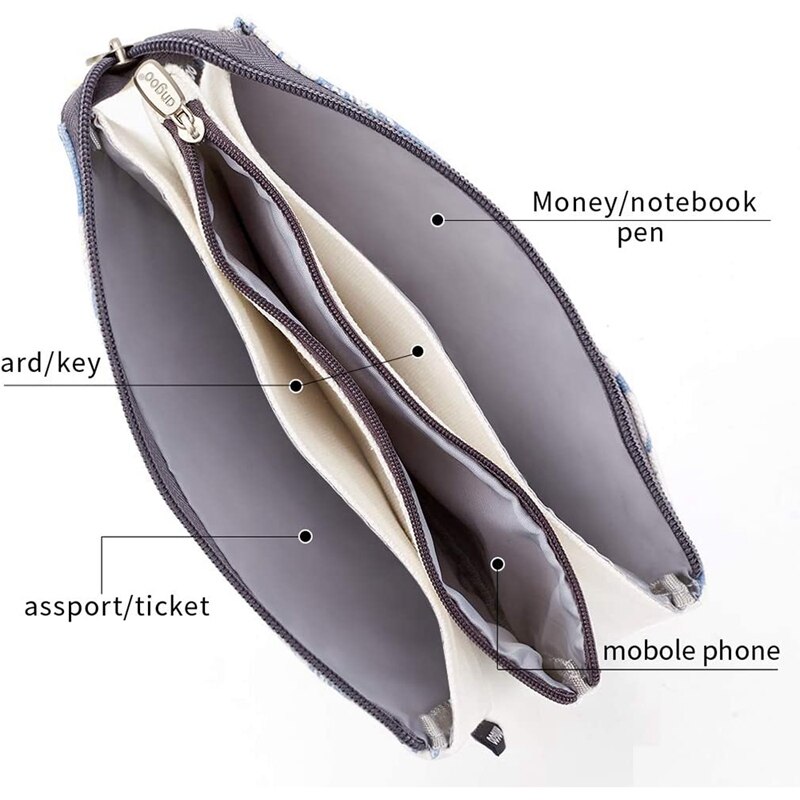 ANGOO Big Capacity Pencil Case Office School 3 Layers Pencil Bag Zipper Stationery Pouch Multifunctional Organizer