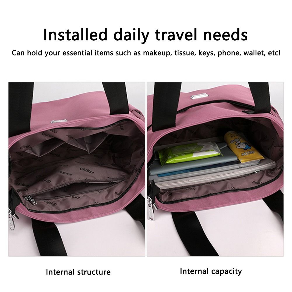 Bolsa tote de mão de grande capacidade, de alta qualidade, leve, à prova d'água, de nylon, bolsa de ombro para trabalho, escola e viagem, bolsa de ombro