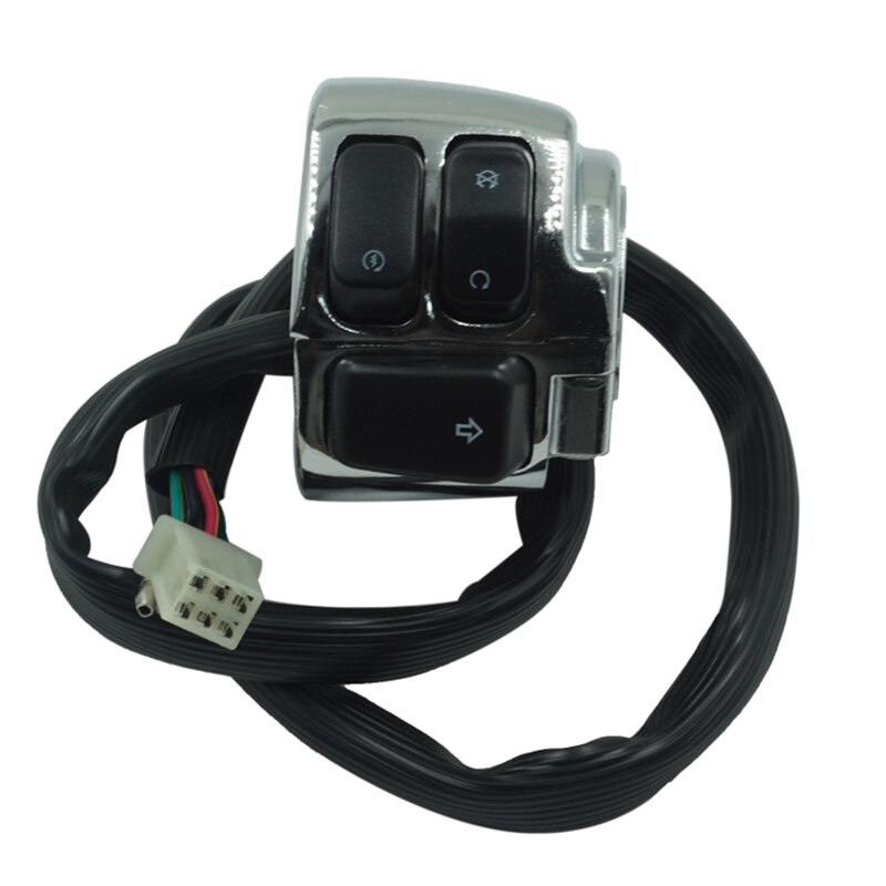 Interruptor de Control para manillar de motocicleta, 1 ", 25mm de diámetro, bocina, luz de señal de giro con arnés de cableado para interruptores Harley, accesorios
