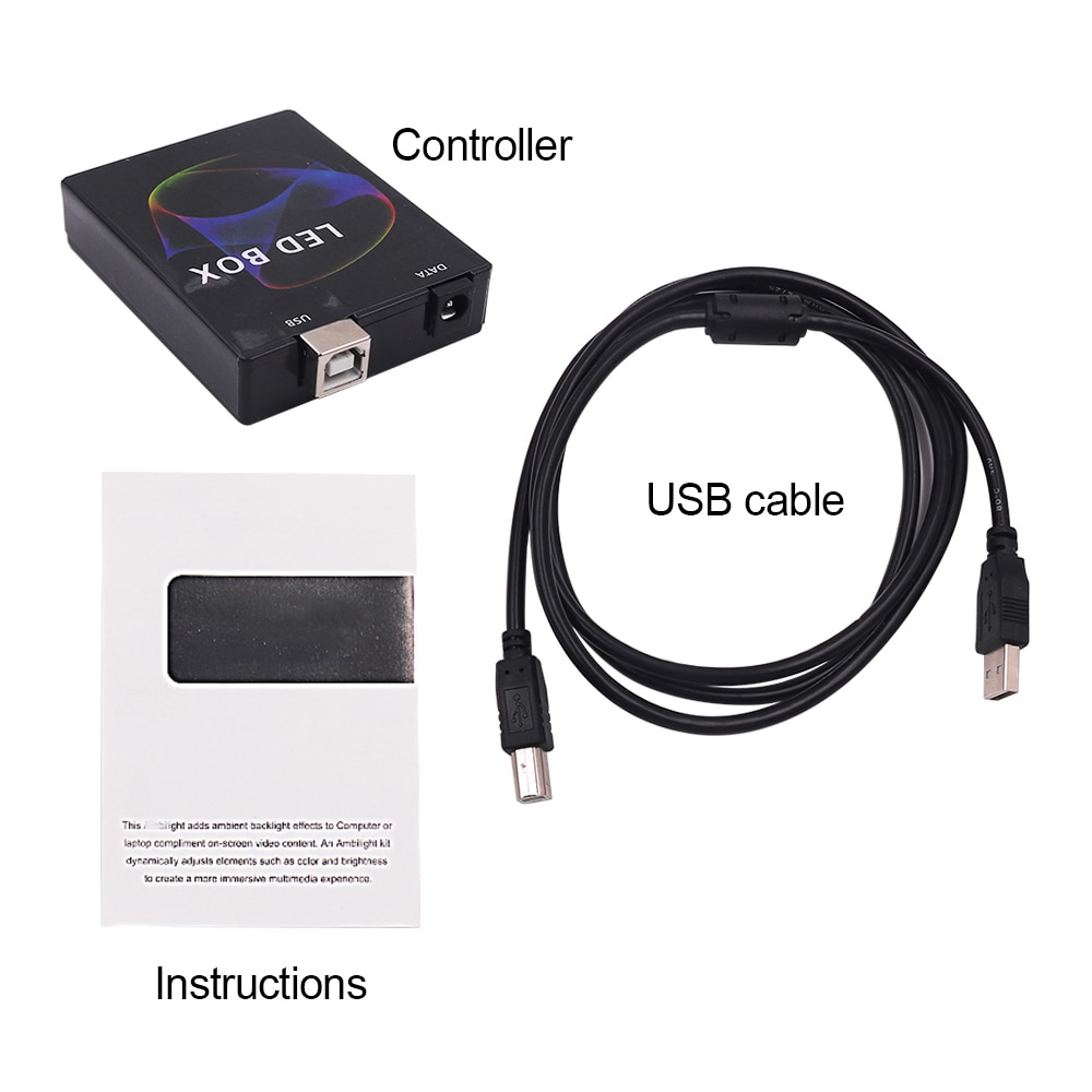 Ambibox-caja de Control de luz ambiental, cinta de luz LED RGB, controlador de retroiluminación de Color de ensueño, USB, DC5V, WS2811, WS2812B, SK6812