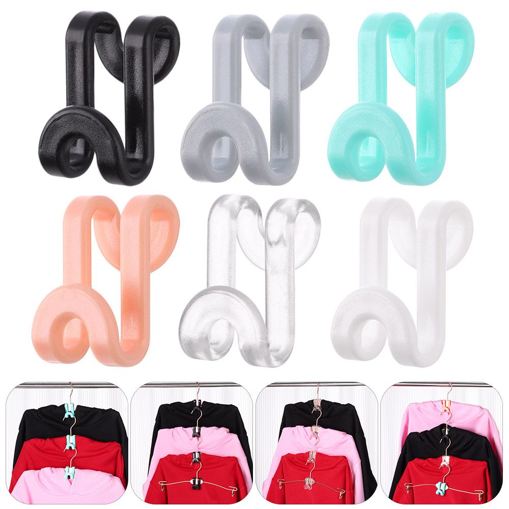 12Pcs Mini Clothes Hanger Connector Saving-Space Cascading Hook Wardrobe Closet Linking Hooks Wardrobe Cloakroom Accessories