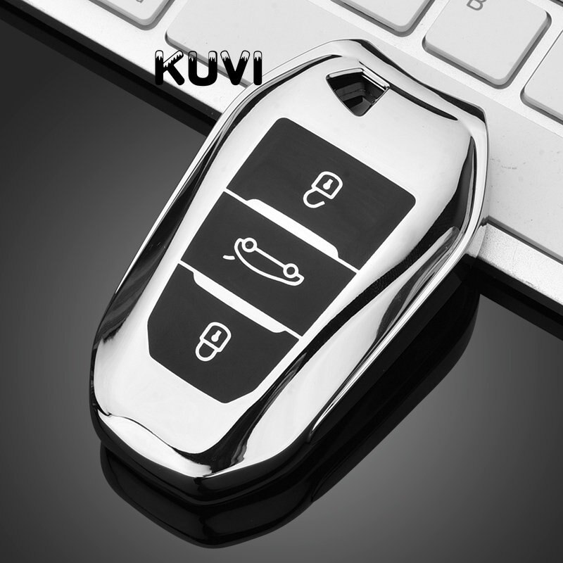 Smart fjärrkontroll för bilnyckel fob till peugeot 508 301 3008 4008 407 408 citroen  c5 c6 c4l cactus  c3xr ds nyckelring: Flisa