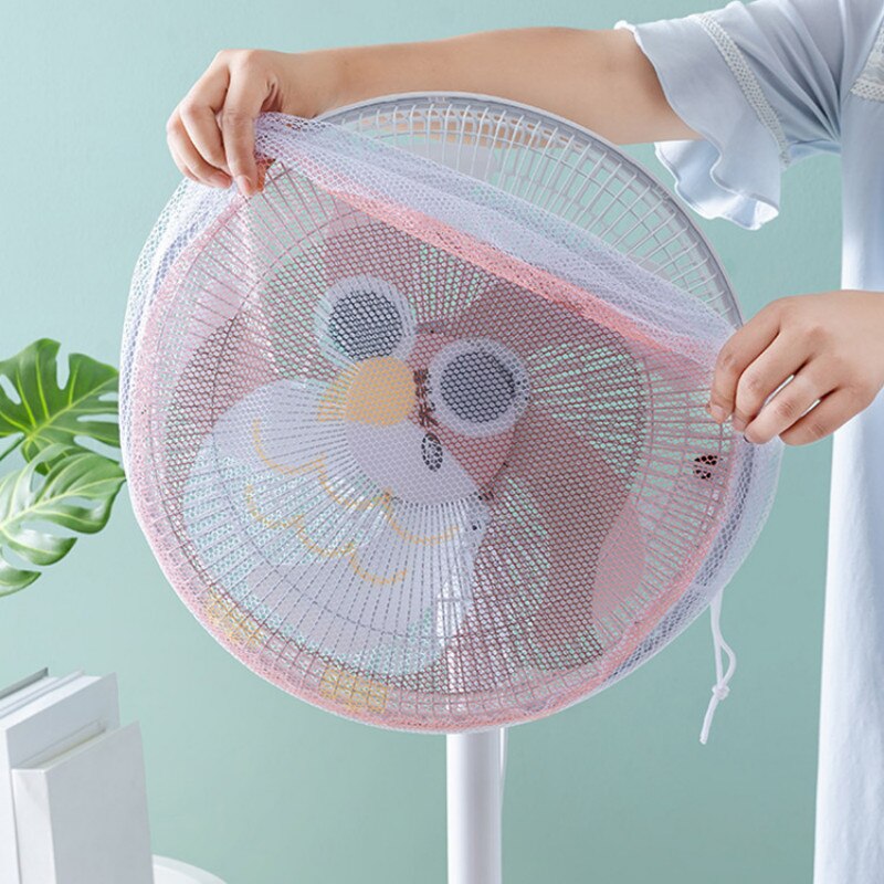 Transparent Electric Fan Circle Dust Cover Household Dustproof Cap Baby Kid Finger Protective Fan Cover Safety Net Storage Bag