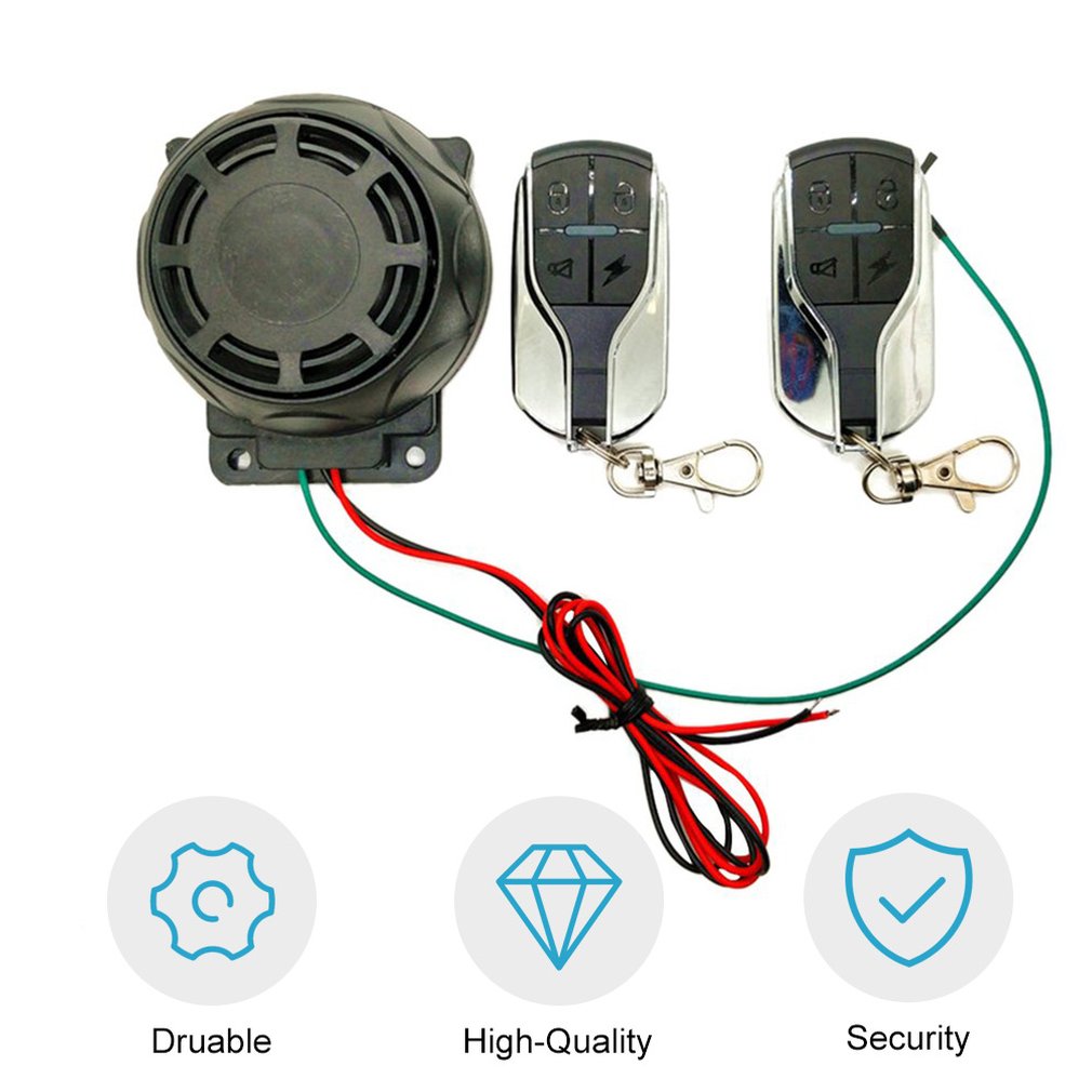 Dual Remote Control Motorcycle Alarm Security System Motorcycle Theft Protection Bike Moto Scooter Alarm System