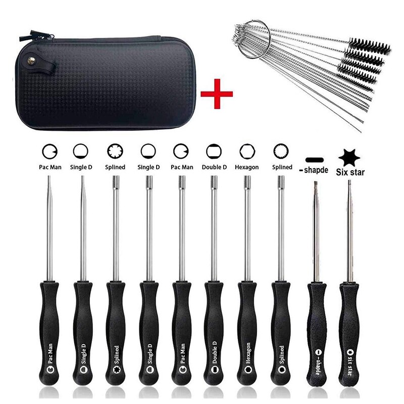 10 Pcs Tune Up Carburetor Adjusting Screwdriver Tool Kit with Carb Cleaning Needles Brushes for Common 2 Engine