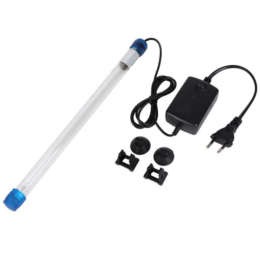 Fish Tank Light Lamp Submersible UV Light Algae Bacteria Killing Lamp for Aquarium Fish Tank EU Plug: 11W