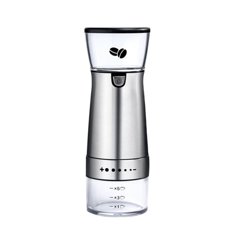 Electric Coffee Grinder Usb Charging Mill Stainless Steel Adjustable Coffee Bean Mill Pepper Grinding Machine Kitchen Gadgets: Default Title