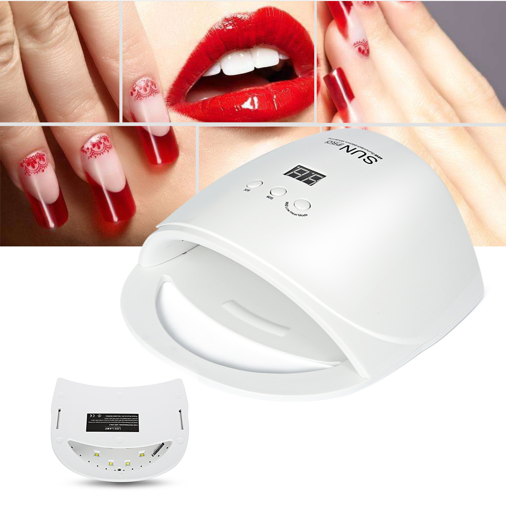 SUNPRO 48W Portable Gel Polish LED Nail Dryer Phototherapy Smart Curing Lamp