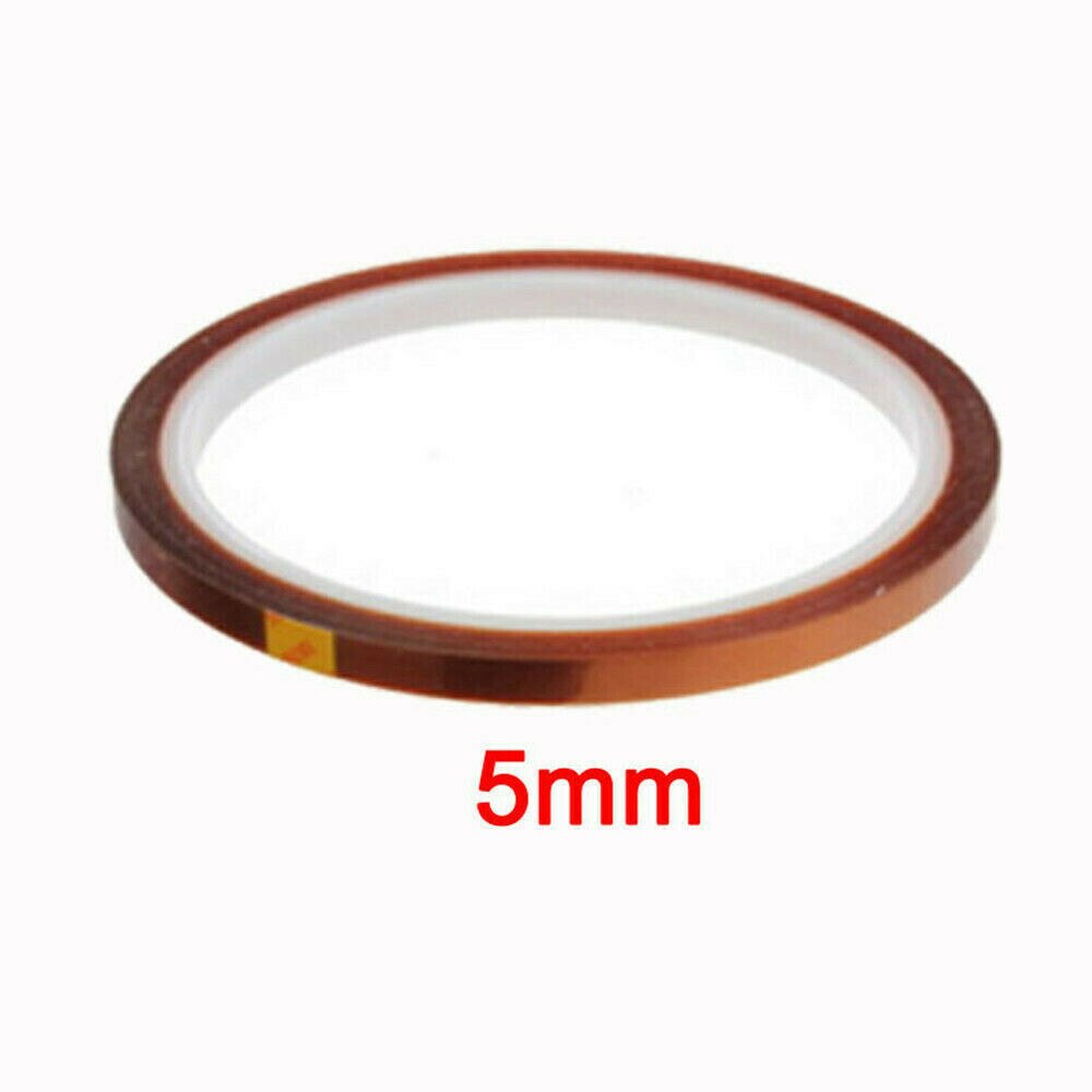 Multifunctionele Duurzame 25mm 100ft Kapton Tape BGA Hoge Temperatuur Hittebestendige Polyimide Goud: 5mm