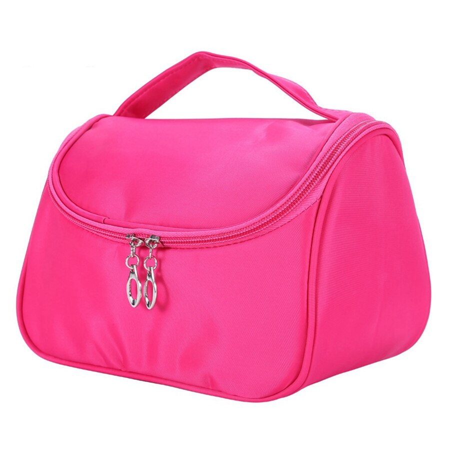 190 nylon fabric storage bag wash make up case Large-capacity multi-function portable cosmetic bag: d