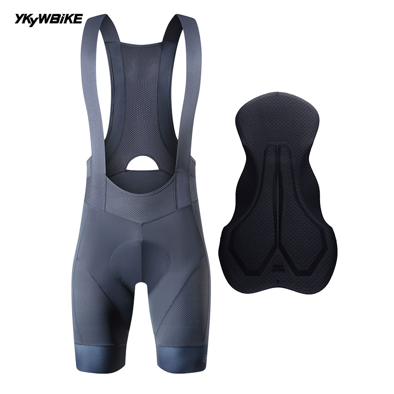 YKYWBIKE Men's Cycling Bib Shorts Road Bike Bibs Bicycle Tights Cycling MTB Bib Pants with 6 Hours Padded Belgium Padding: L / green
