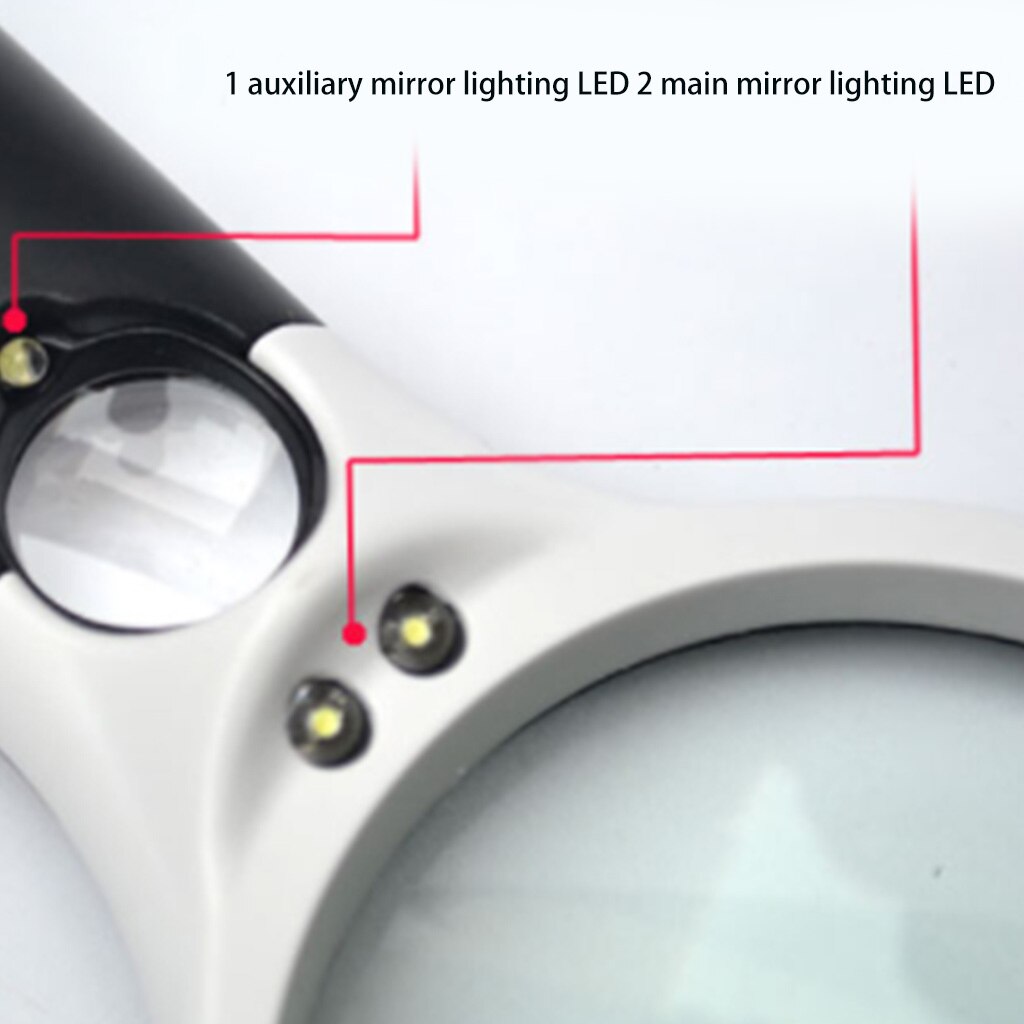 Magnifying Glass with Light Illuminated Magnifier with 3x 45x High Magnification Lightweight Handheld Magnifying Glass