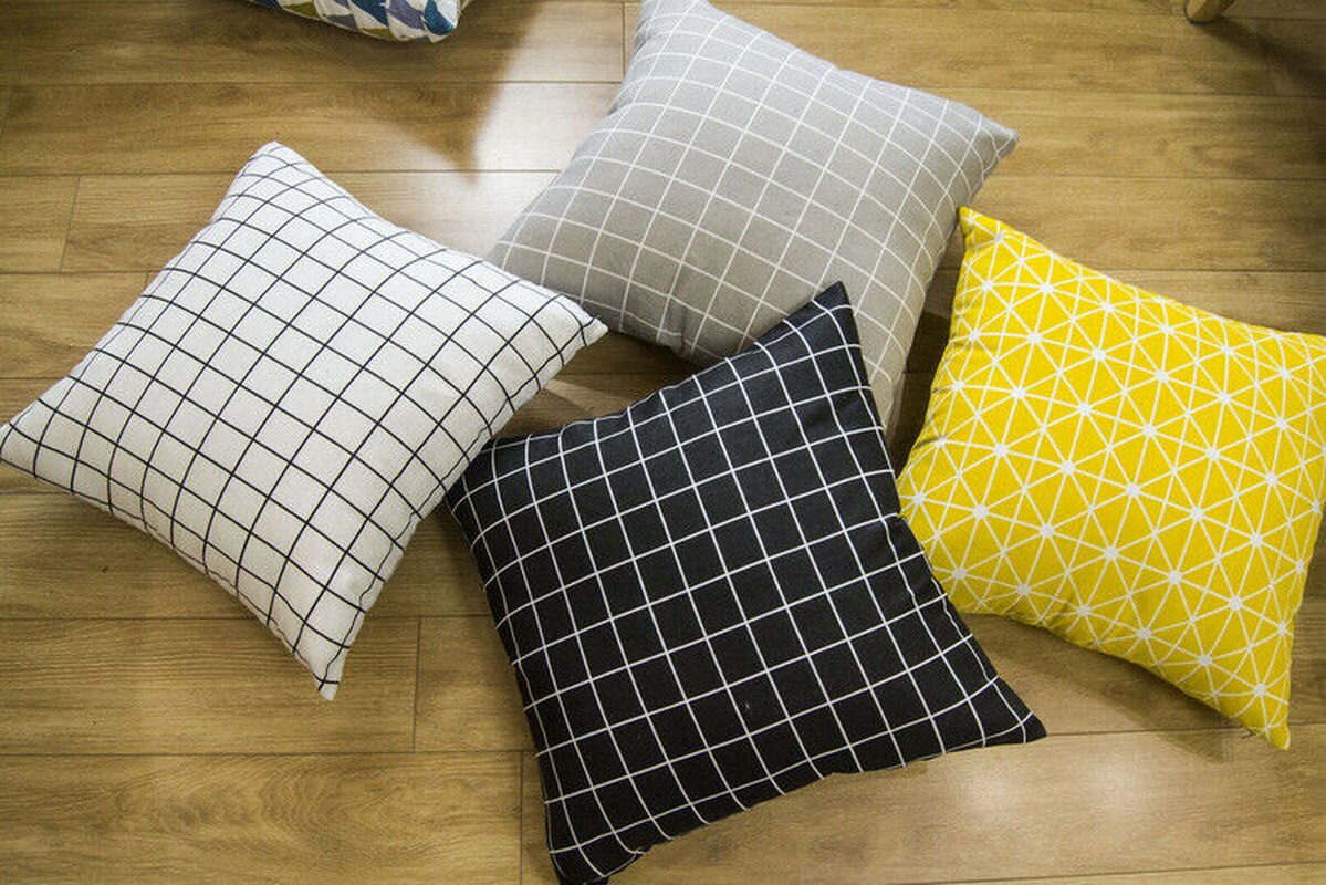 Geometrische katoenen linnen kussenhoes kussensloop banksprei modern kunstpatroon 45*45cm huisdecoratie decoratieve kussensloop