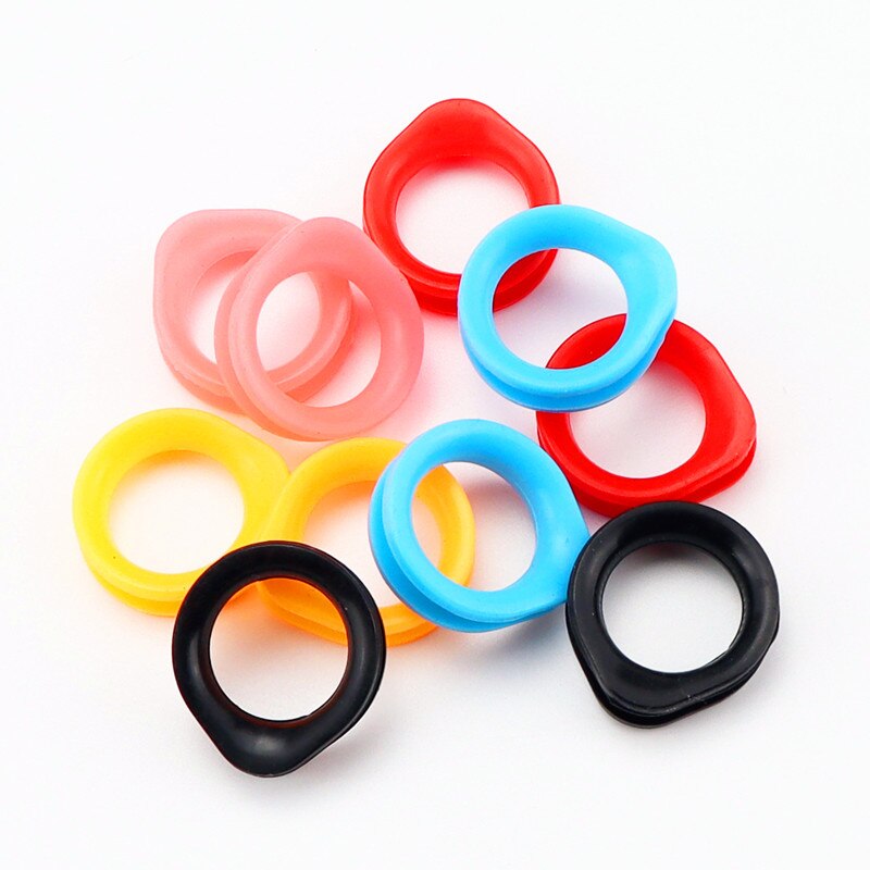 Tijeras profesionales de gel de sílice para el cabello, anillo de corte de peluquero, anillo de tijeras circulares, 10 Uds.