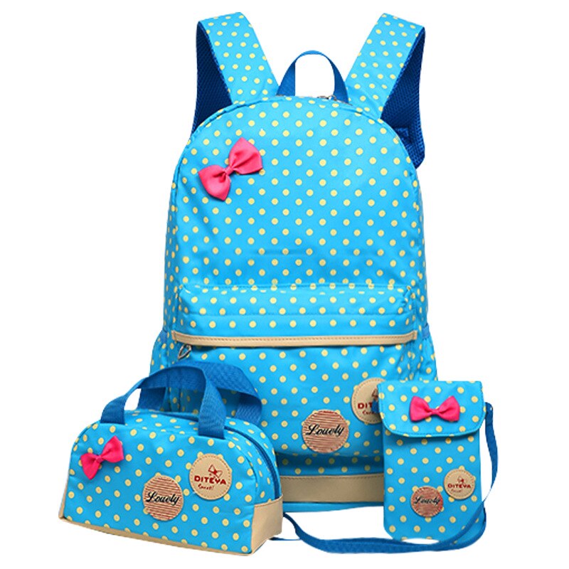 3 Sets Kids Schoolbag Girls School Backpacks Cute Printing Travel Bagpack School Bag Canvas Zipper School Bags 2022